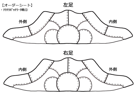 【ﾁｸﾁｸ靴 ｵｰﾙｽﾀｰ黒ｿｰﾙ】の作り方 3枚目の画像