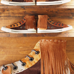 [訂單生產]棕色尖頭有色鞋帶條紋HI型A. 第3張的照片
