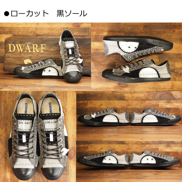 【2019福袋(Creema限定)】モノクロチクチク靴10ピース2足セット 5枚目の画像