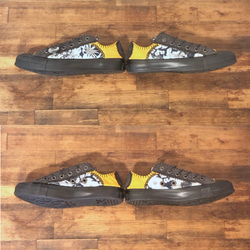 【受注制作】リバティパッチワーク靴 LOW 黒ソール 7枚目の画像