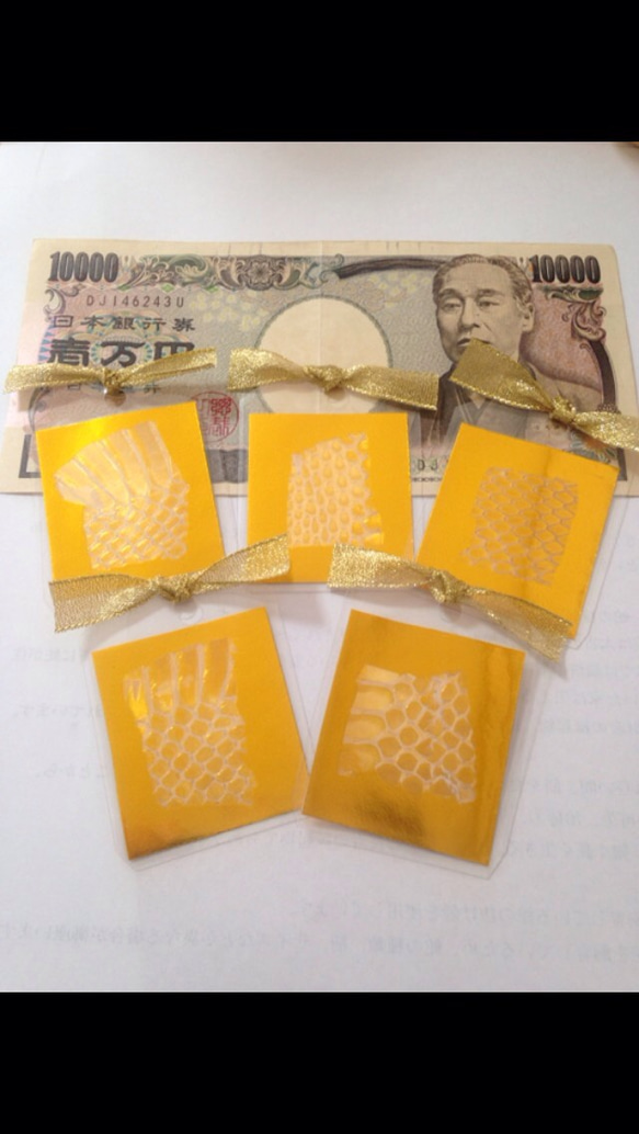 ご利益あり！白蛇の抜け殻 お守り【ミニサイズ】 二つ折り財布