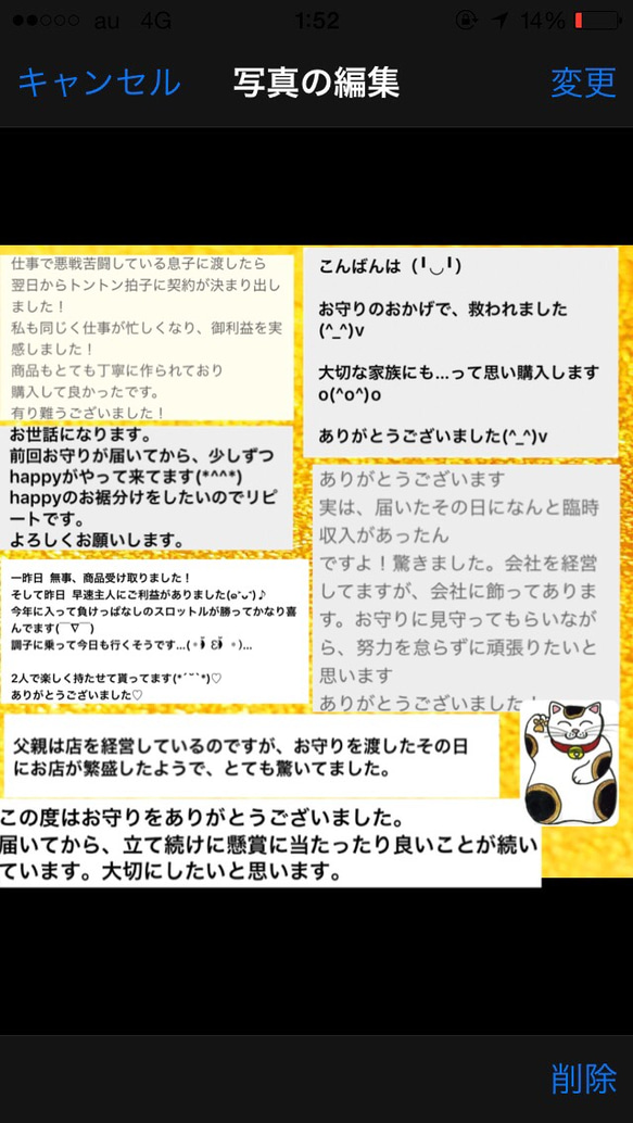 蛇の尻尾抜け殻＆馬のたてがみ＆帯封 お守り② 4枚目の画像