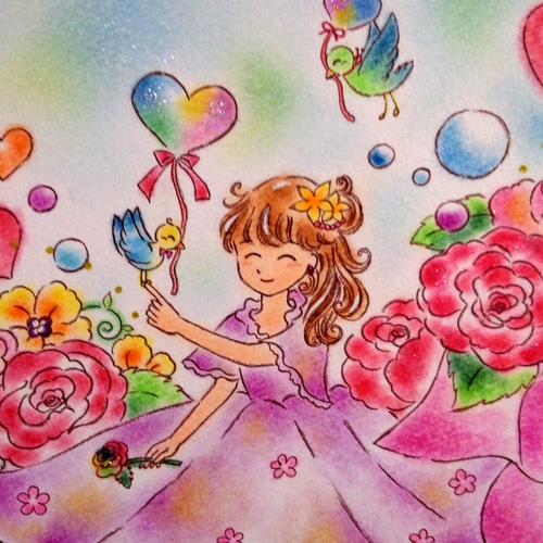 可愛い癒やしの絵☆パステル画☆ 絵画 ささら優（ゆう） 通販