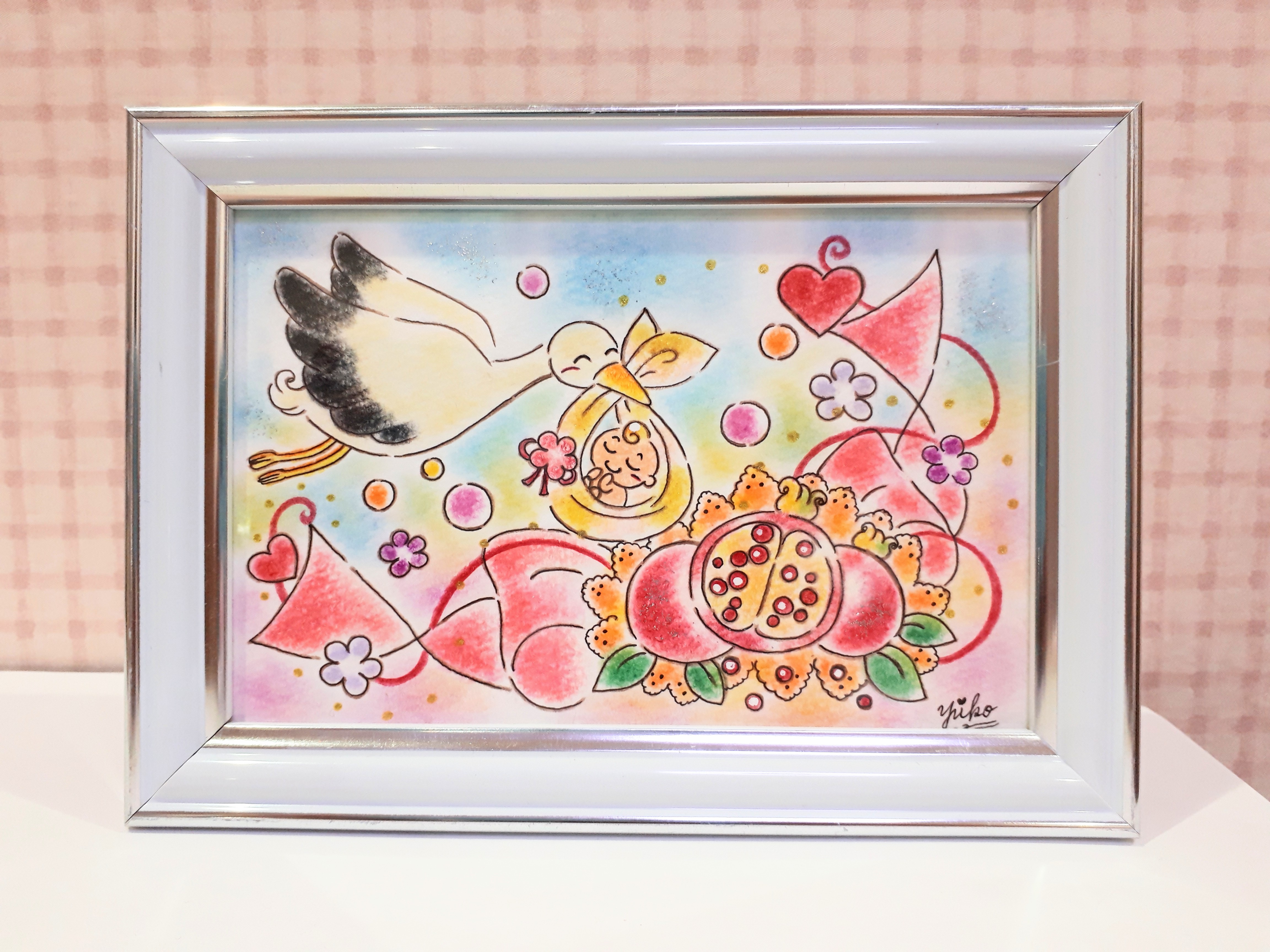 パステル画（原画）わんこ。 水鏡空（パステル画・原画）4号 絵画 にゃんずら 通販 4017402