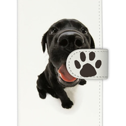 送料無料♪ 犬 DOG 魚眼 ラブラドール ドッグ 鼻 可愛い  手帳型 手帳ケース ブックタイプ iphoneのみ対応 1枚目の画像