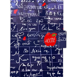 送料無料♪ パリ かわいい 絵の具 ハート リンゴ スマホケース 手帳型 手帳ケース ブックタイプ iphoneのみ対応 1枚目の画像