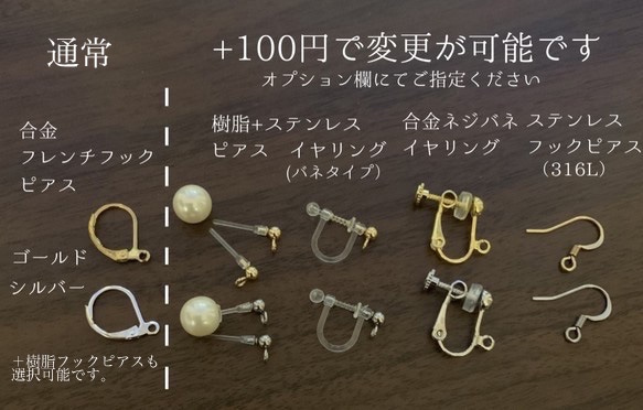 受注製作＊海の宝石＊ピアス・イヤリング＊6月発送分予約受付中 10枚目の画像