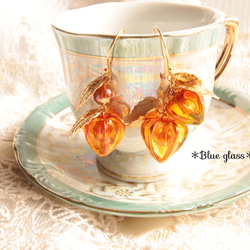 受注生産＊雫鬼灯＊ピアス・イヤリング＊12月発送分予約受付中