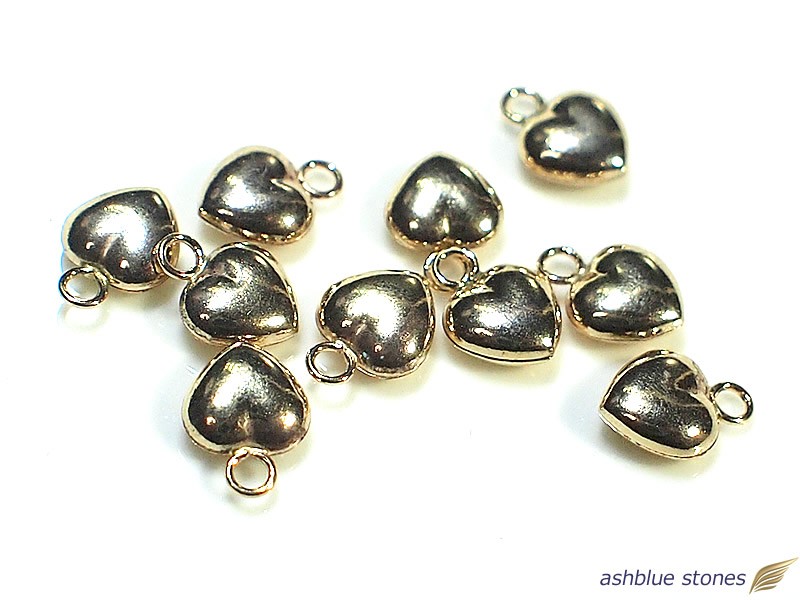 14KGFチャーム ハート 約9mm×6mm×3mm 1個 チャーム ashblue 通販