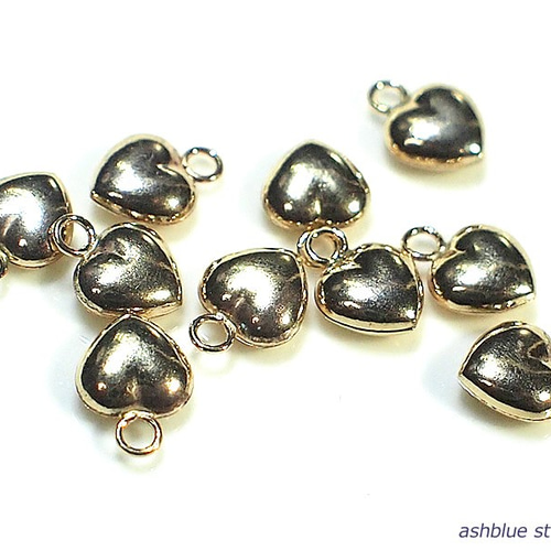 14KGFチャーム ハート 約9mm×6mm×3mm 1個 チャーム ashblue 通販