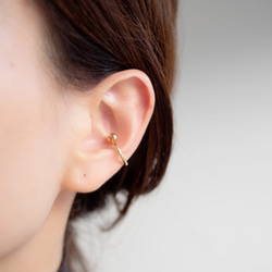 double ear cuffs -日本製ヴィンテージガラスのイヤーカフとリングのセット- 8枚目の画像