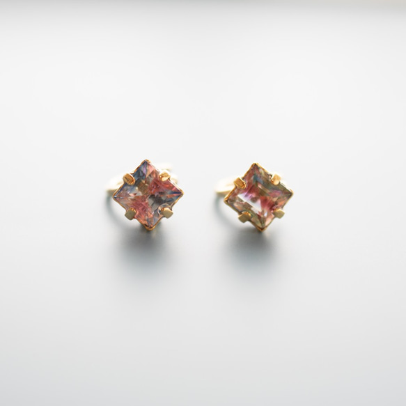 iris - 耳套 [Vintage glass square ear cuffs] 第1張的照片