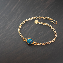 turquoise chain bracelet ヴィンテージターコイズパーツのブレスレット 7枚目の画像