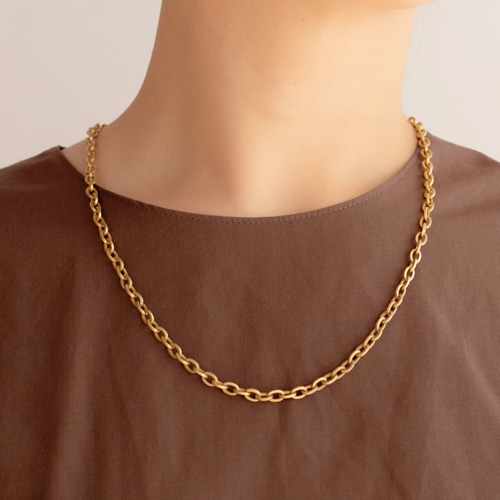 coral & chain k24純金 珊瑚とヴィンテージパーツネックレス