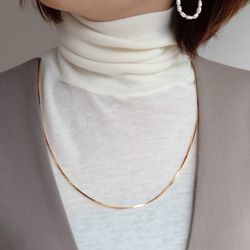 [已售出 200 多條！ ] 可調長度 24k 金 GP 蛇鏈項鍊（可依您想要的長度製作！） 第4張的照片