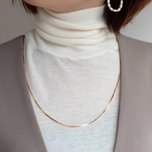 [已售出 200 多條！ ] 可調長度 24k 金 GP 蛇鏈項鍊（可依您想要的長度製作！） 第4張的照片