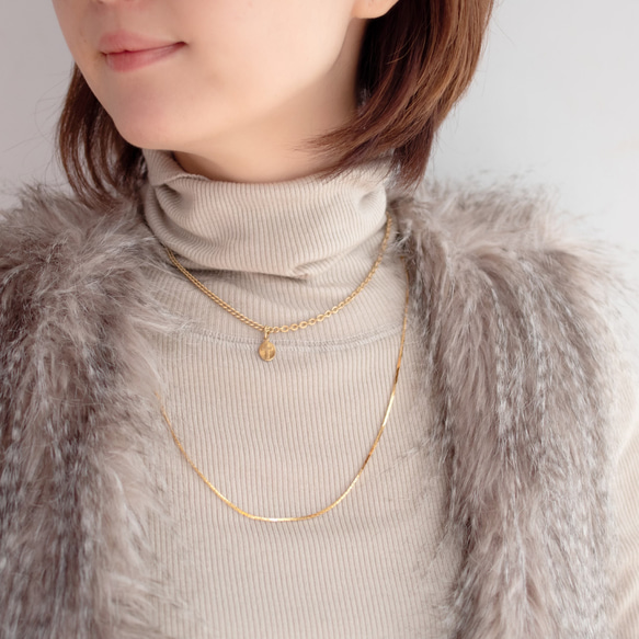 [已售出 200 多條！ ] 可調長度 24k 金 GP 蛇鏈項鍊（可依您想要的長度製作！） 第9張的照片