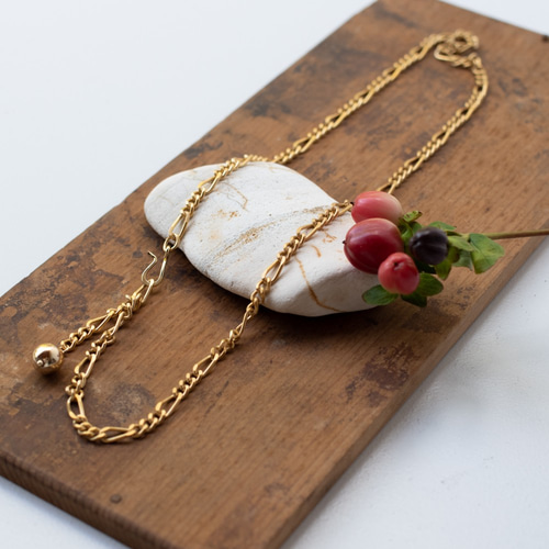 再販】k24純金 シンプルチェーンのマルチネックレス ネックレス