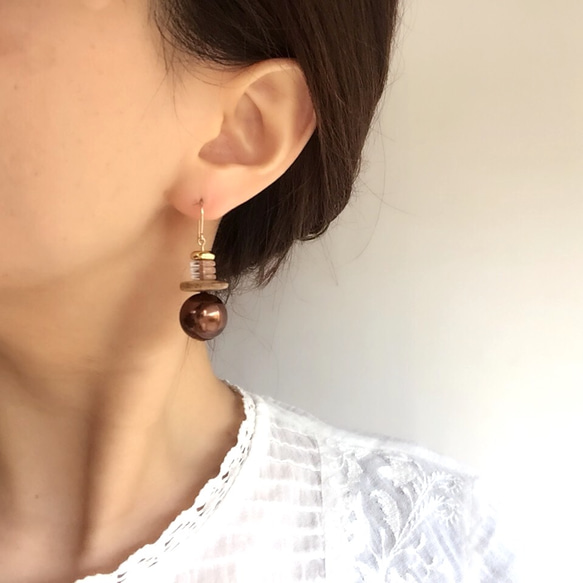 lamp 14kgf pierces or earlings 第3張的照片