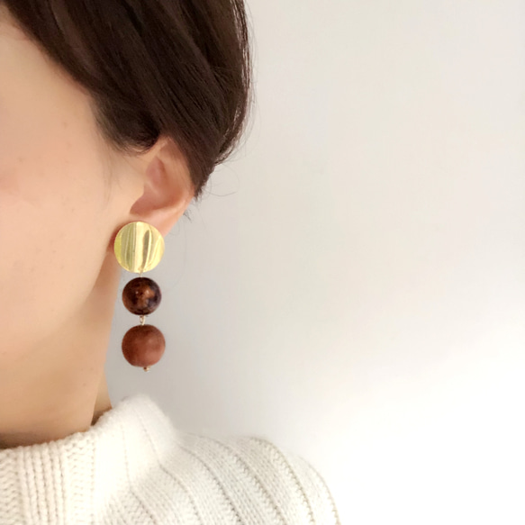 trio 【14kgf pierces or earrings】 第2張的照片