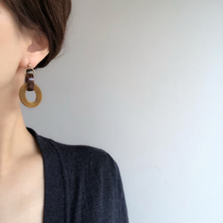 null - brown   (14kgf pierces or earrings) 第4張的照片