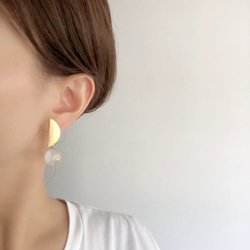 half moon 14kgf pierces or earrings 第2張的照片