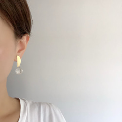 half moon 14kgf pierces or earrings 第4張的照片