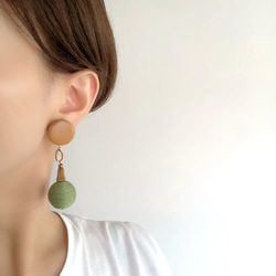 green tea 14kgf pierces or earrings 第2張的照片