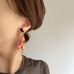 flame 14kgf 2way pierces or earrings 第2張的照片