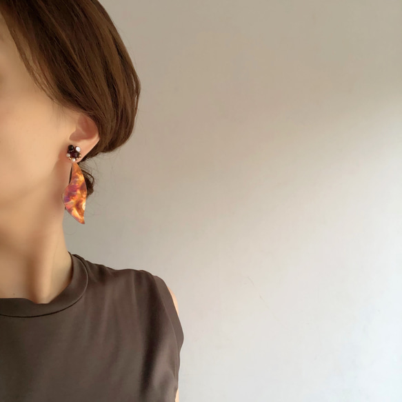 flame 14kgf 2way pierces or earrings 第3張的照片