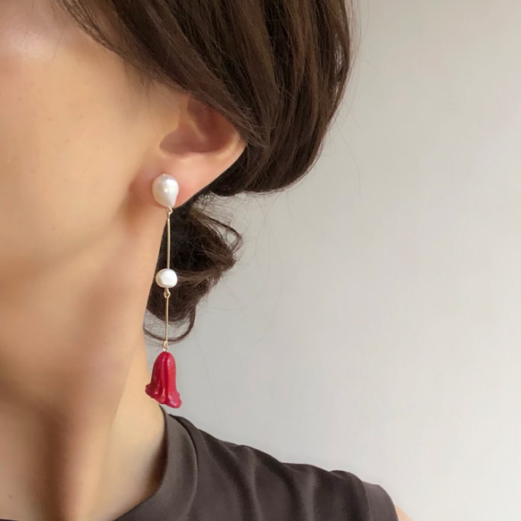 flamingo 14kgf pierces or earrings 第2張的照片