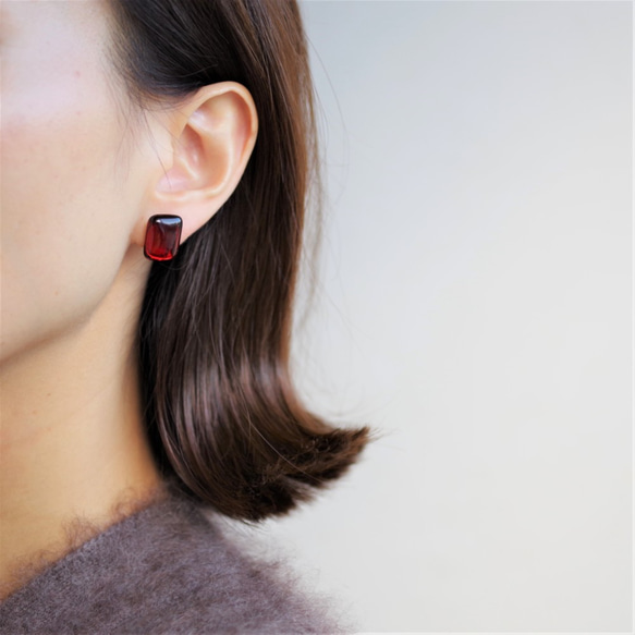 agat round 14kgf 2way pierces or earrings 第4張的照片