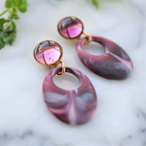 violet rings 14kgf 2way pierces or earrings 第3張的照片