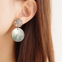 silver moon 14kgf pierces or earrings 第3張的照片