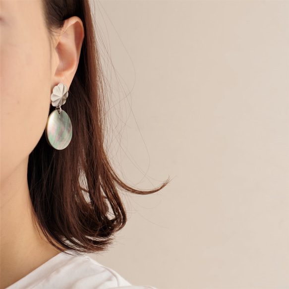 silver moon 14kgf pierces or earrings 第5張的照片