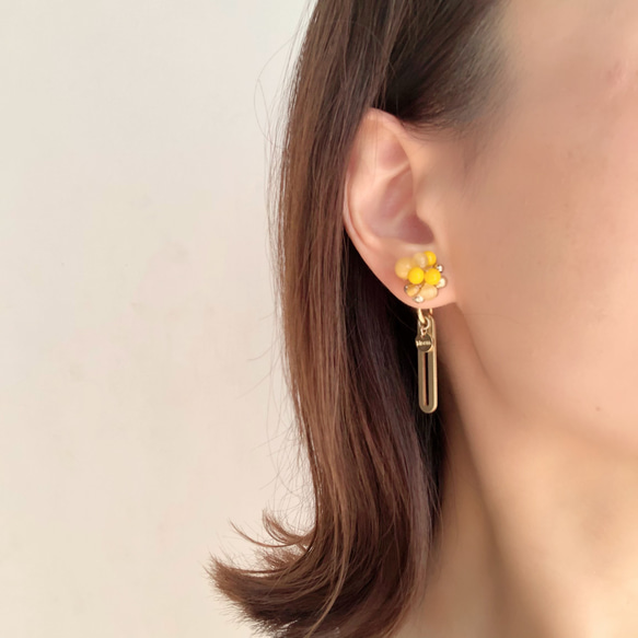 mimosa [a] 14kgf 2way pierces or earrings 第3張的照片