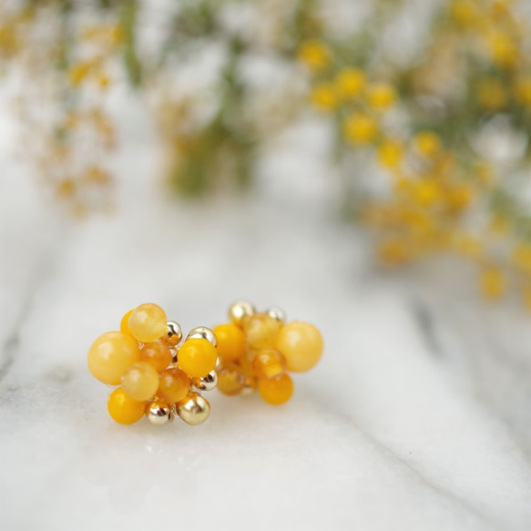 mimosa [a] 14kgf 2way pierces or earrings 第5張的照片