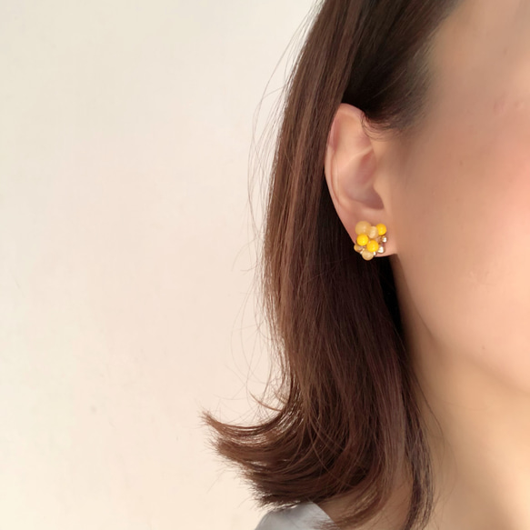 mimosa [a] 14kgf 2way pierces or earrings 第6張的照片