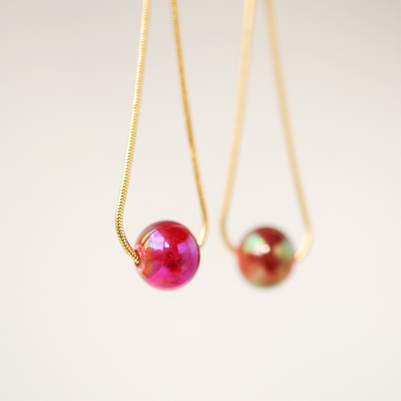 glass cherries 14kgf pierces or earrings 第2張的照片