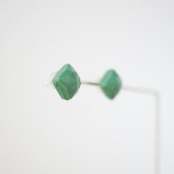 [再次上架]祖母綠14kgf耳環[小復古玻璃耳環] 第3張的照片