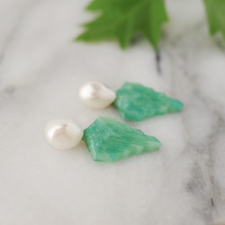 mint leaves 14kgf pierces or earrings 第4張的照片