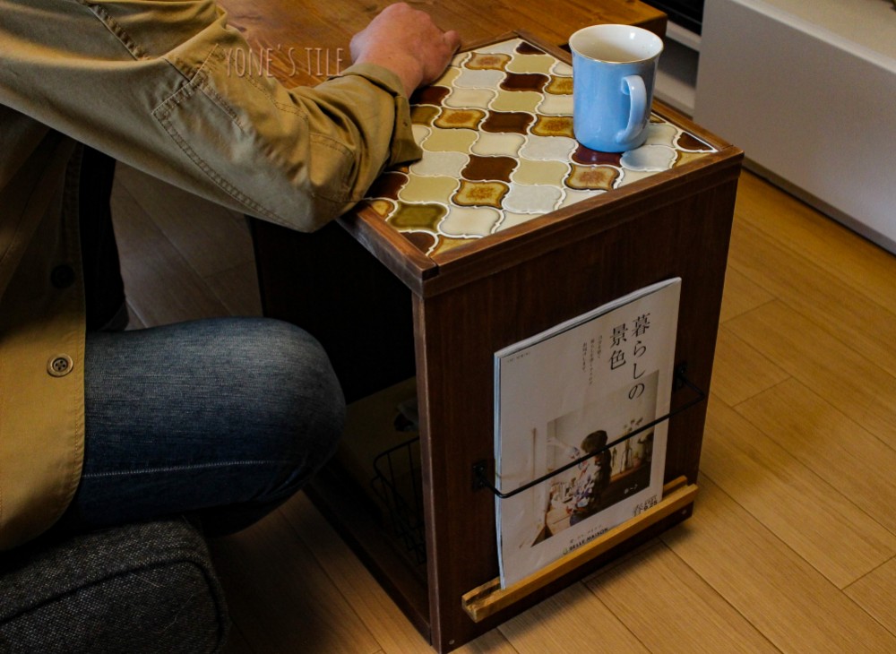 【再販＊6】北欧スタイルのサイドテーブル＜マガジンラック付き＞