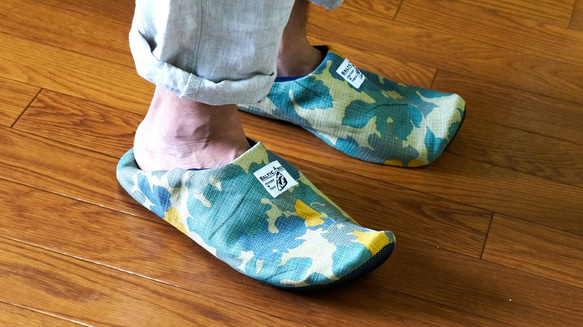 CLOGルームシューズcamo-navy 5枚目の画像