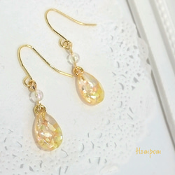 プチプラ☆弾ける果樹の雫ピアス　ホムポム 3枚目の画像