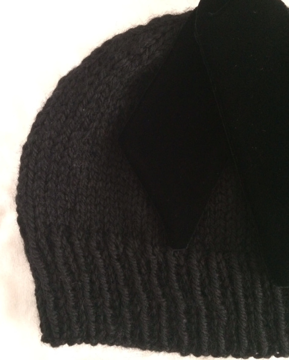 OTONAニット帽　（ブラック） 4枚目の画像