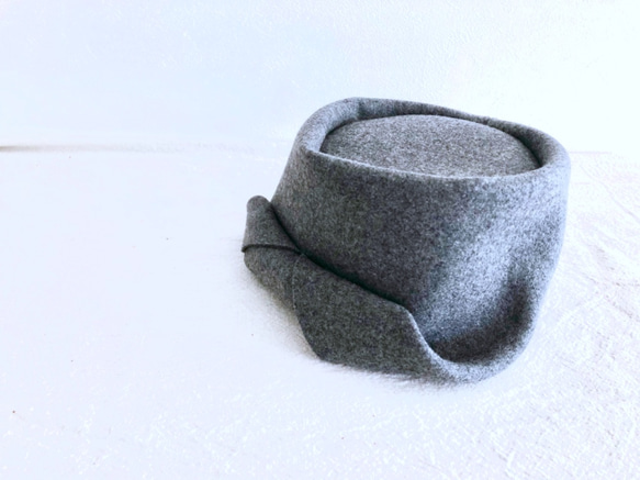 "bien" ウール帽　グレー（2018.新色）　（受注商品） 4枚目の画像