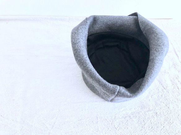 "bien" ウール帽　グレー（2018.新色）　（受注商品） 5枚目の画像