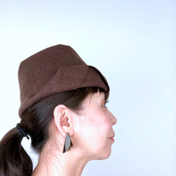 "bien" ウール帽　ブラウン（2018.新色）　（受注商品） 2枚目の画像