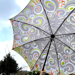 【くもぞら】雨の日が楽しみになる傘◆手染め手組み、世界にひとつだけの傘 10枚目の画像