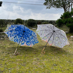 【くもぞら】雨の日が楽しみになる傘◆手染め手組み、世界にひとつだけの傘 4枚目の画像